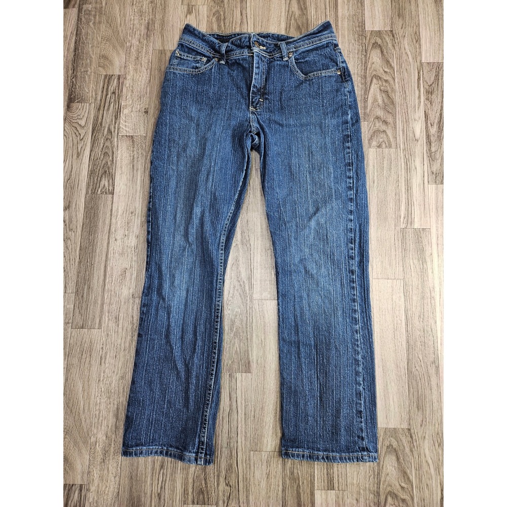 Riders by Lee Jeans Women 10P Petite Blue Straight Leg Stretch Denim
